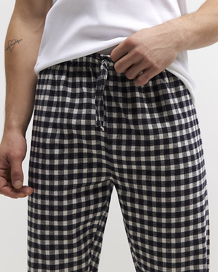 Navy Woven Bottoms Pack Of 2 Loungewear Set