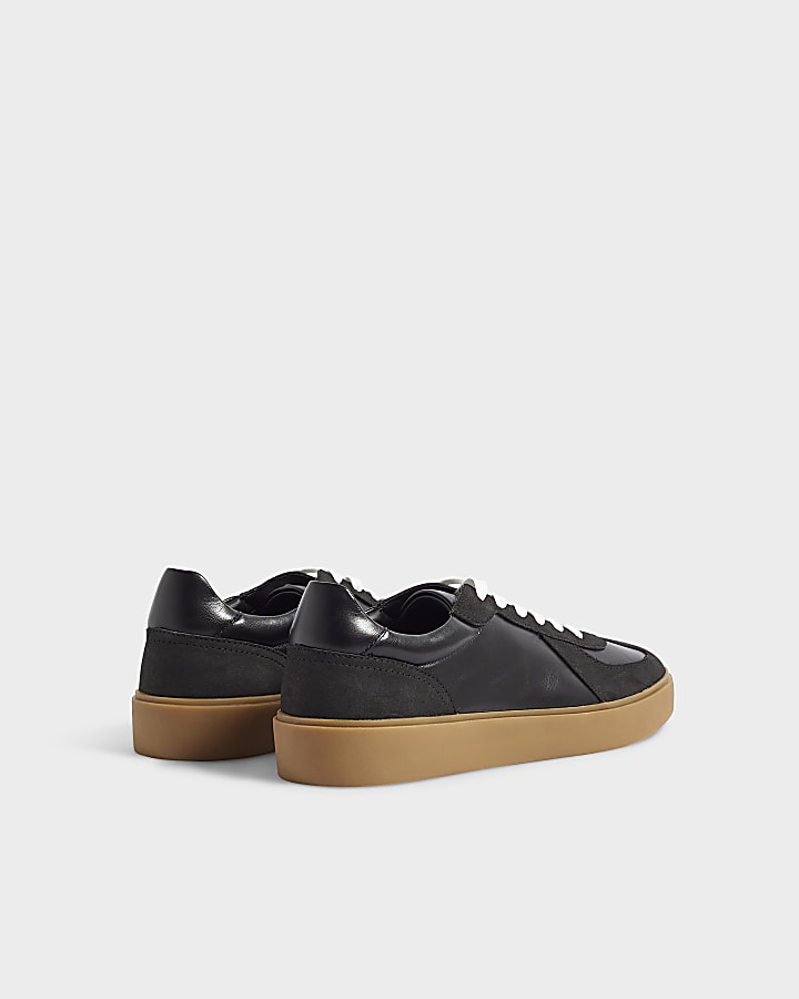 Black Gum Sole Lace Up Trainers