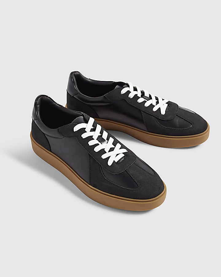 Black Gum Sole Lace Up Trainers