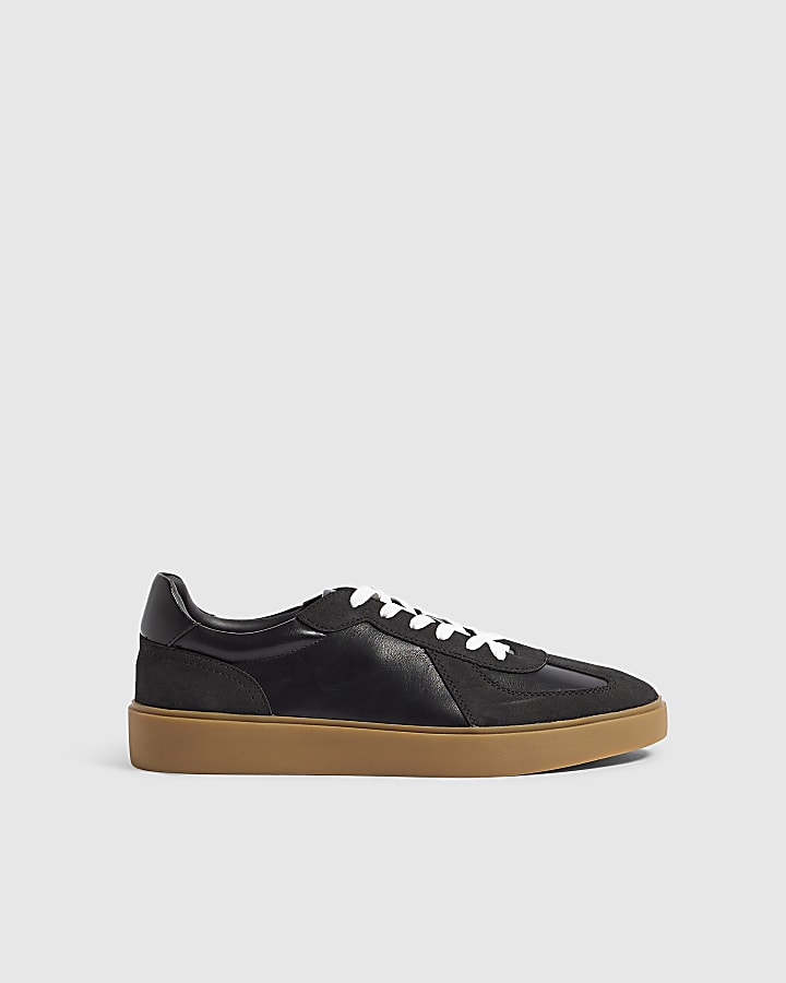 Black Gum Sole Lace Up Trainers