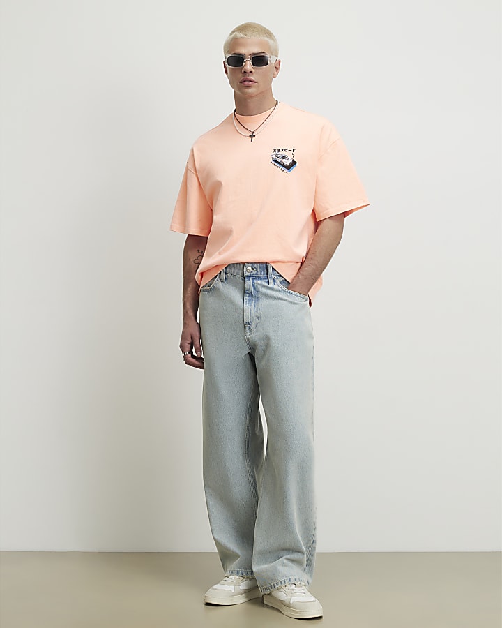Orange Washed Japanese Car T-Shirt