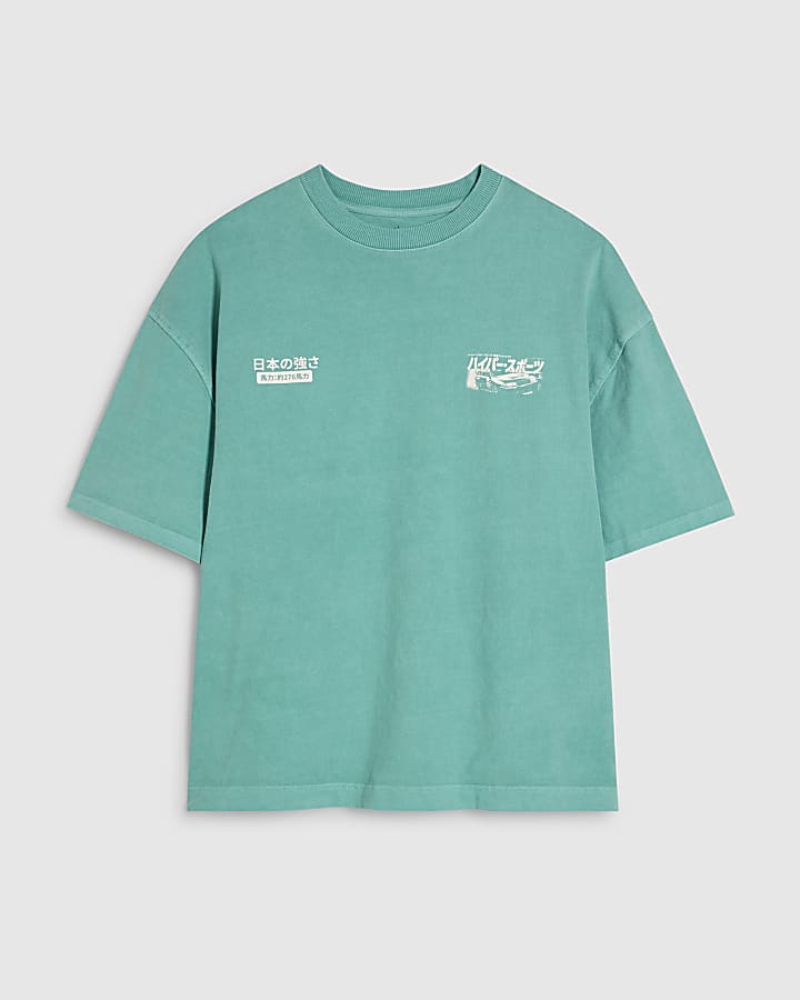 Blue Washed Japanese Car T-Shirt