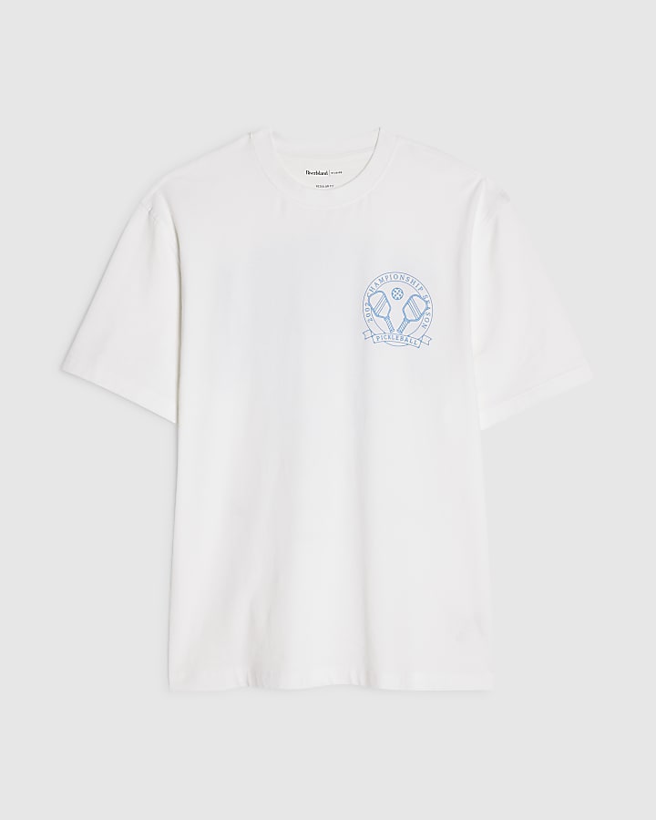 White Regular Fit Florida Pickleball T-Shirt