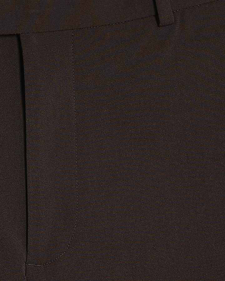 Brown Relaxed Fit Suit Trousers
