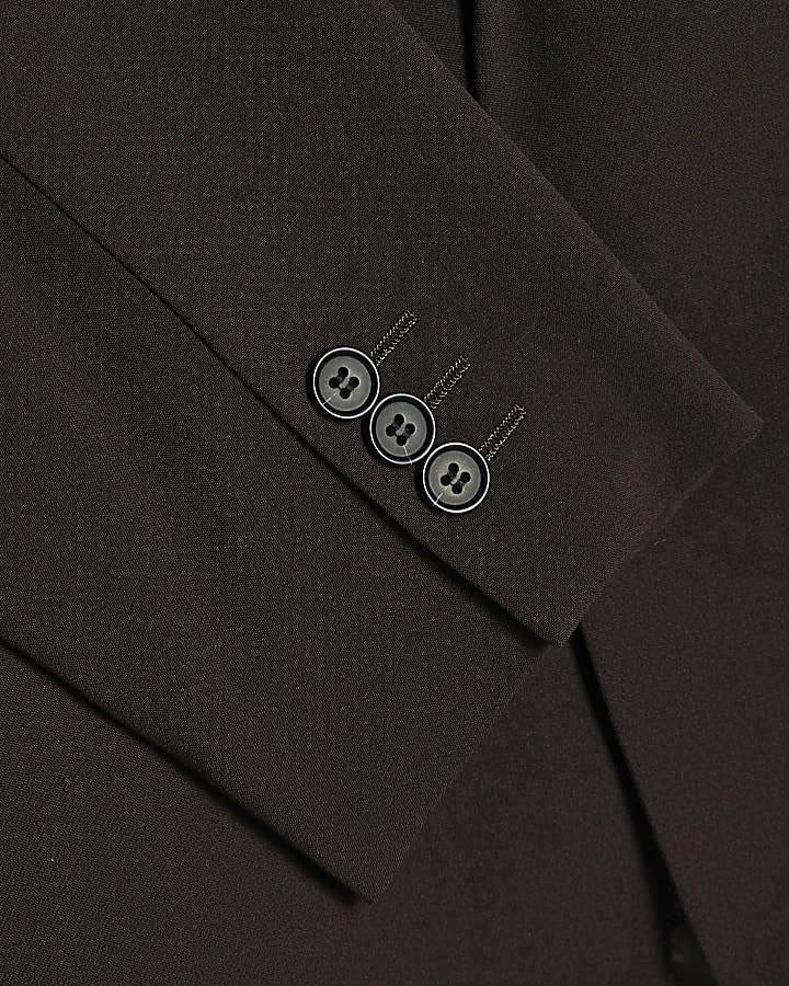 Brown Slim Fit Suit Jacket