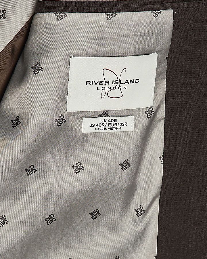 Brown Slim Fit Suit Jacket