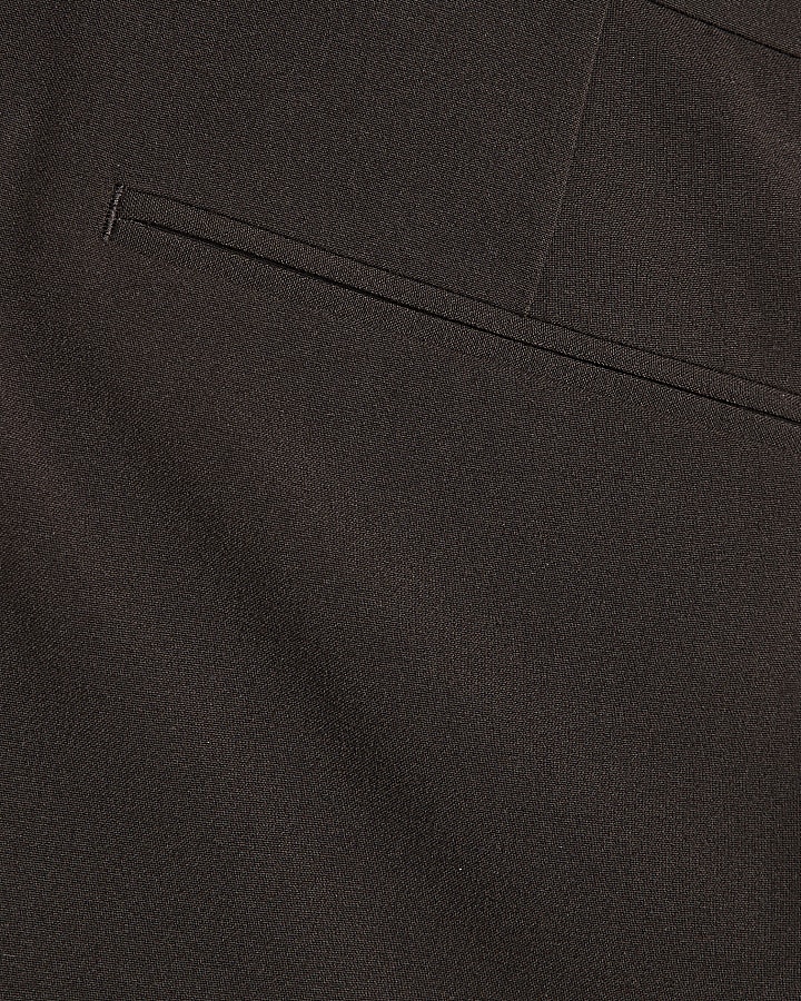 Brown Slim Fit Suit Trousers