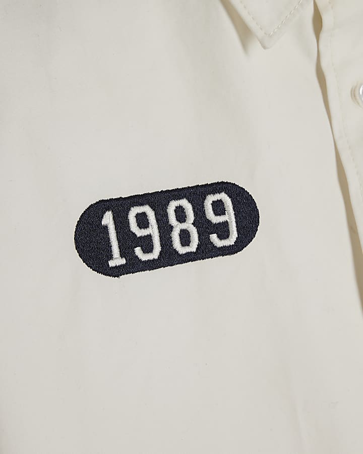 White Cotton Badged Club House Shirt