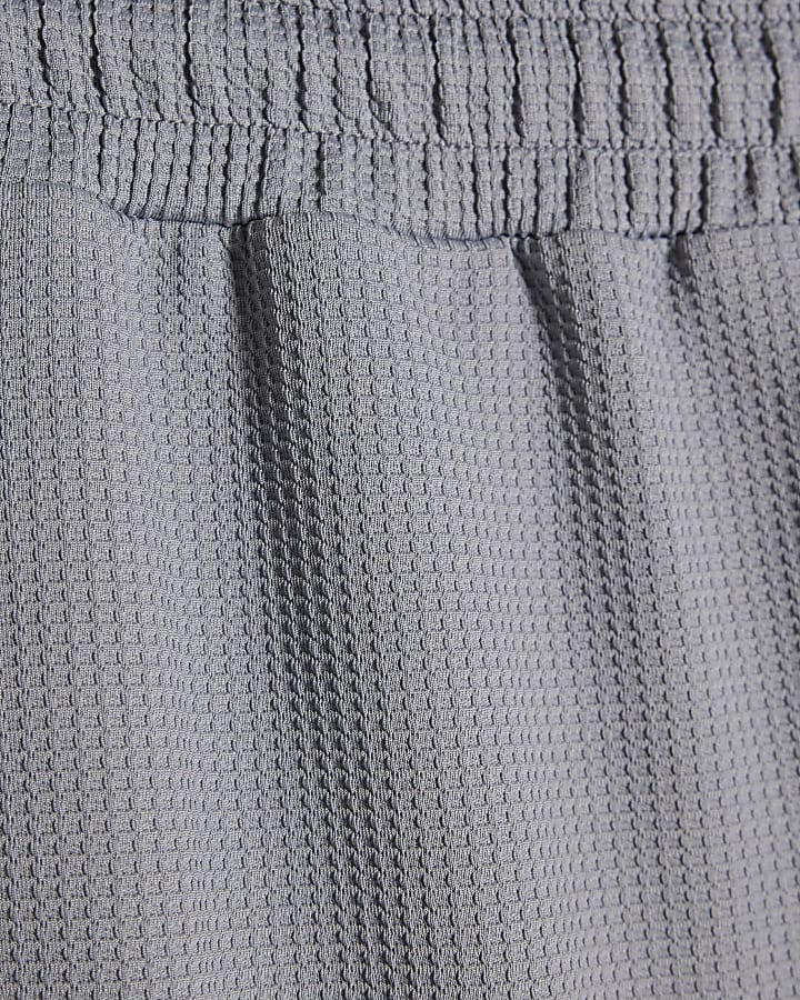 Blue Waffle Textured Wide Leg Joggers