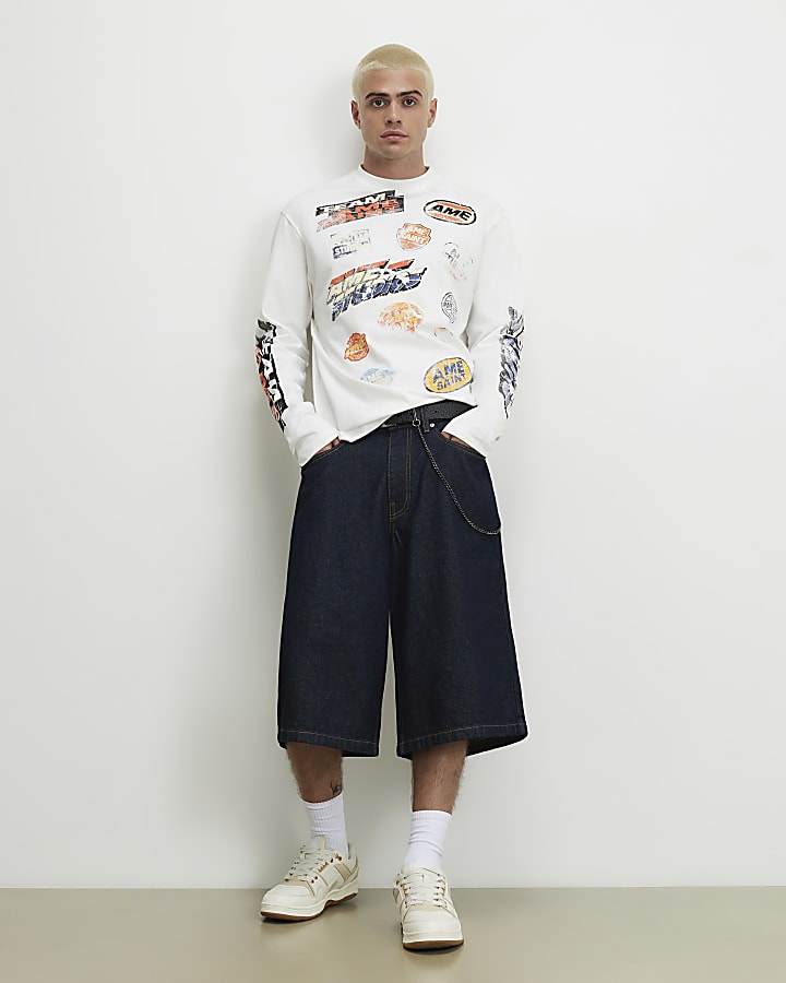 White Oversized Fit Cotton Ame Saint T-Shirt