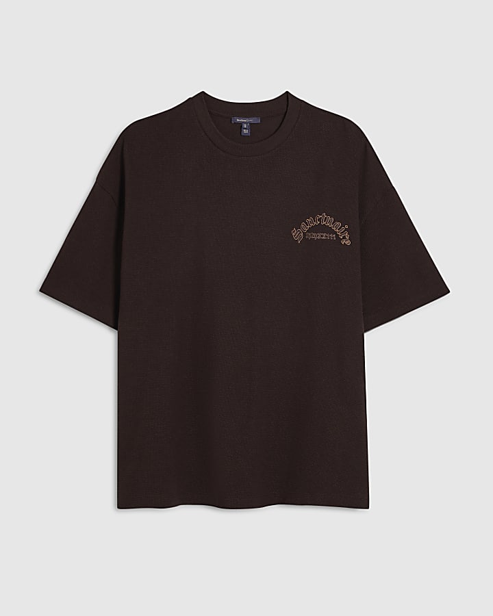 Brown Sanctuaire Tapestry T-Shirt