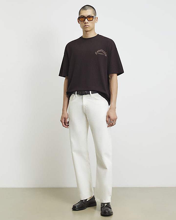 Brown Sanctuaire Tapestry T-Shirt