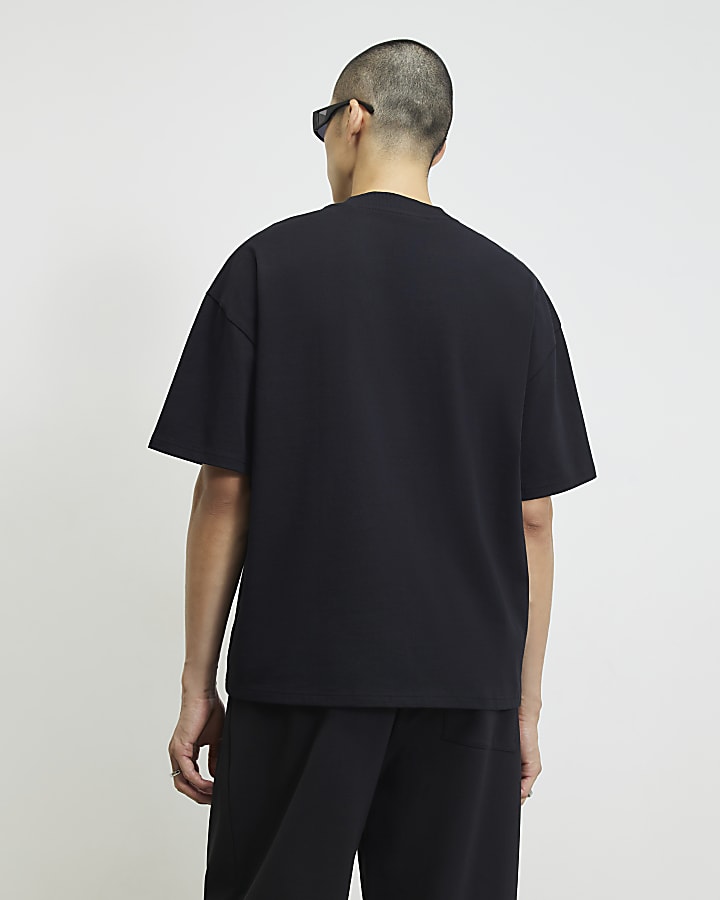 Black Oversized Fit Heavyweight T-Shirt