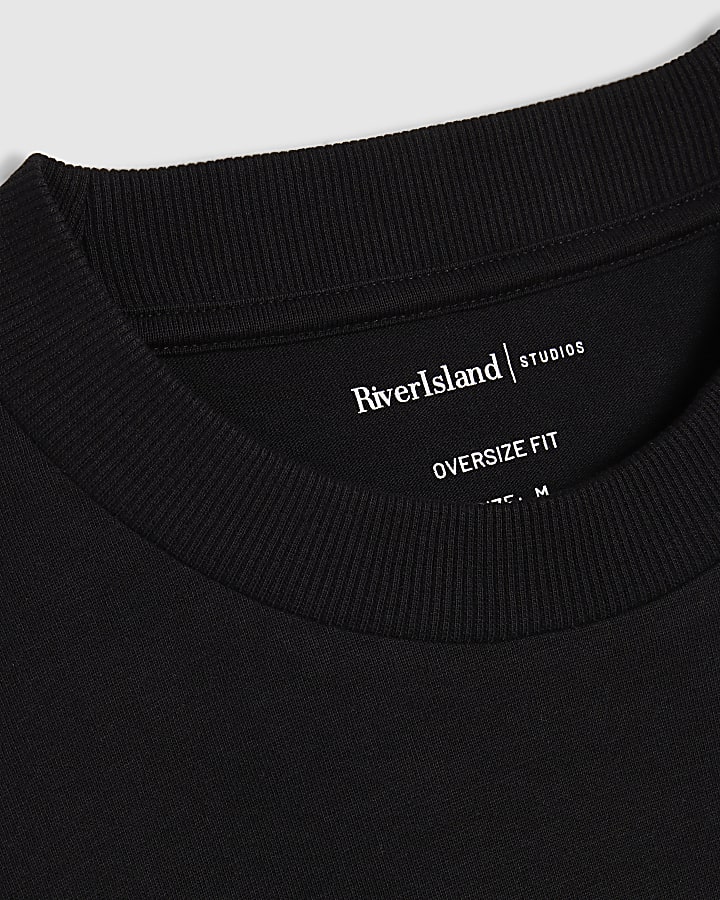 Black Oversized Fit Heavyweight T-Shirt