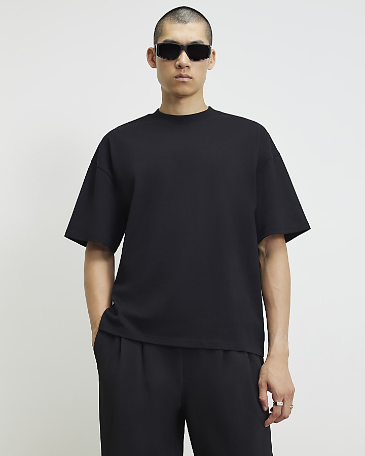 Black Oversized Fit Heavyweight T-Shirt