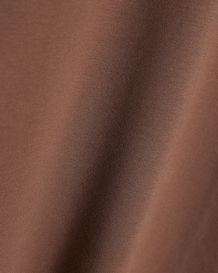 Brown RI Studio Boxy Crew Neck T-Shirt