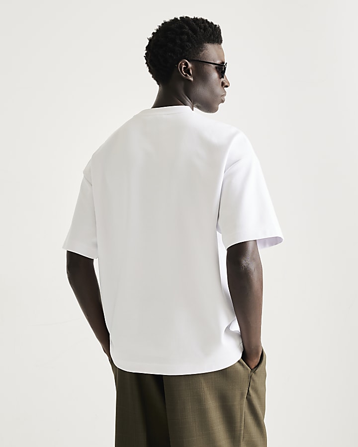 White RI Studio Boxy Crew Neck T-Shirt