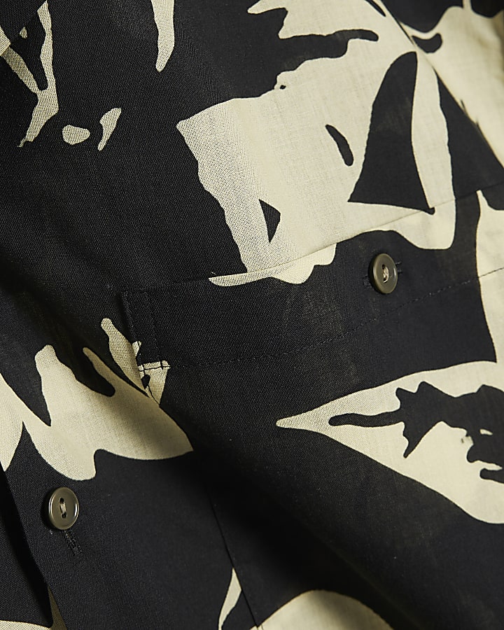 Black RI Studio Floral Short Sleeve Shirt