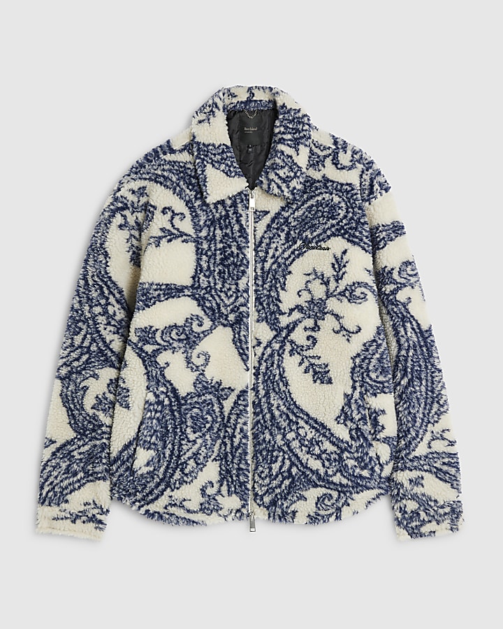 Blue Borg Paisley Print Overshirt