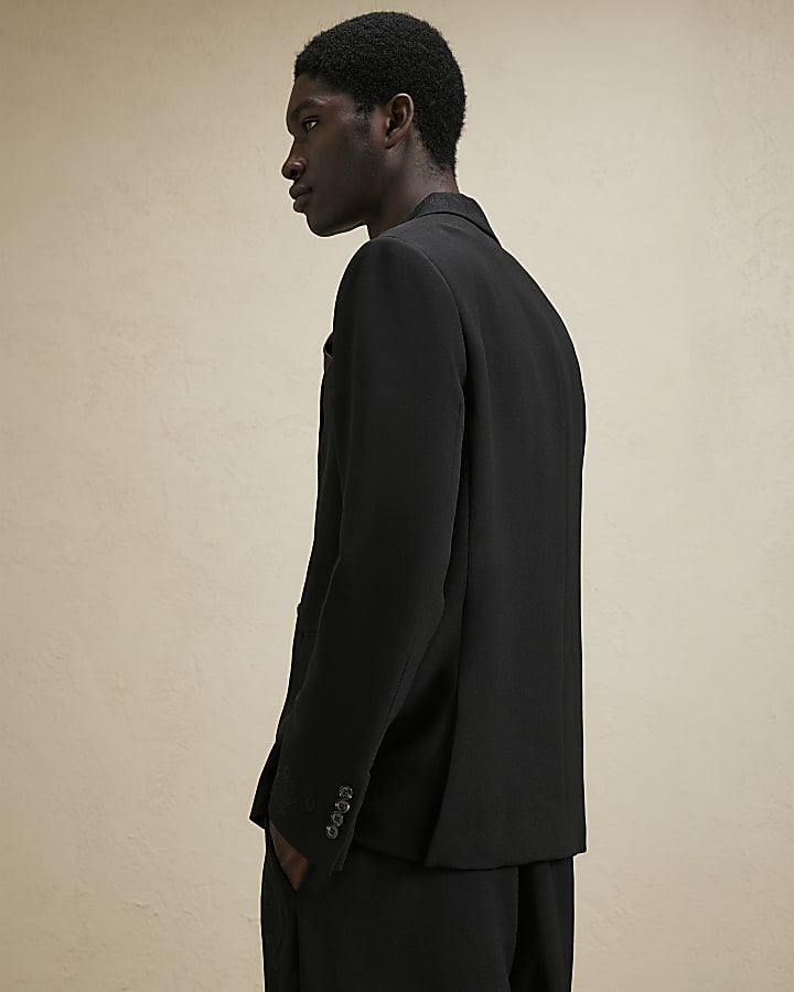 Black Embroidered Baroque Blazer