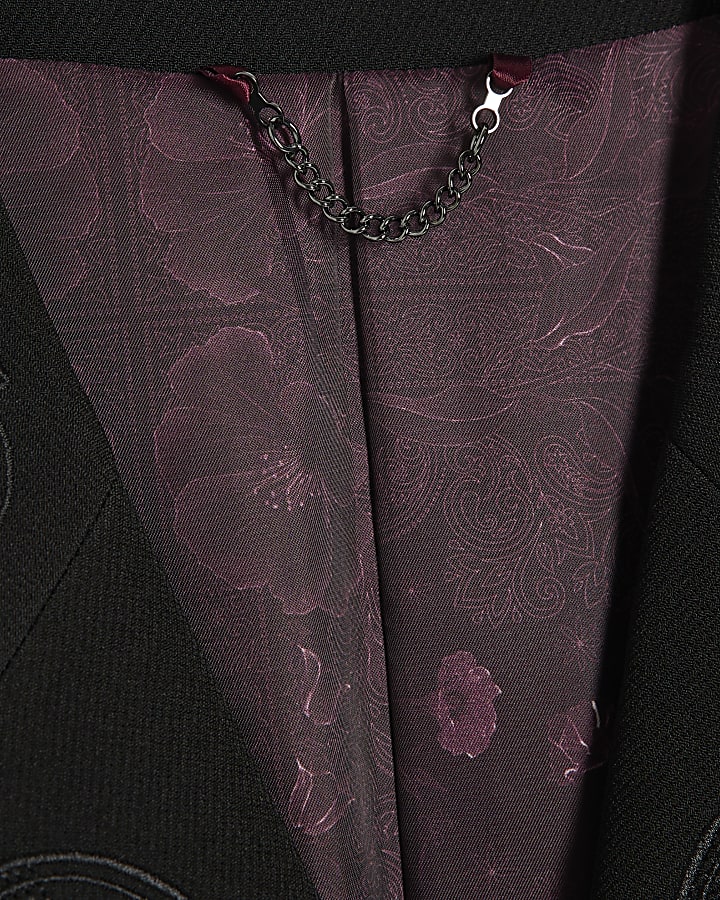 Black Embroidered Baroque Blazer