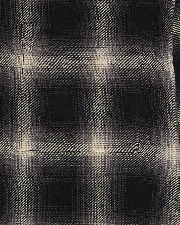 Black Blurred Check Pyjamas Set