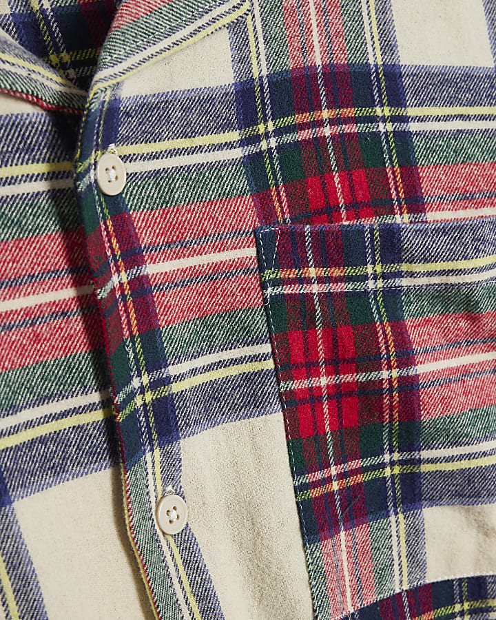 Red Woven Check Pyjama Set