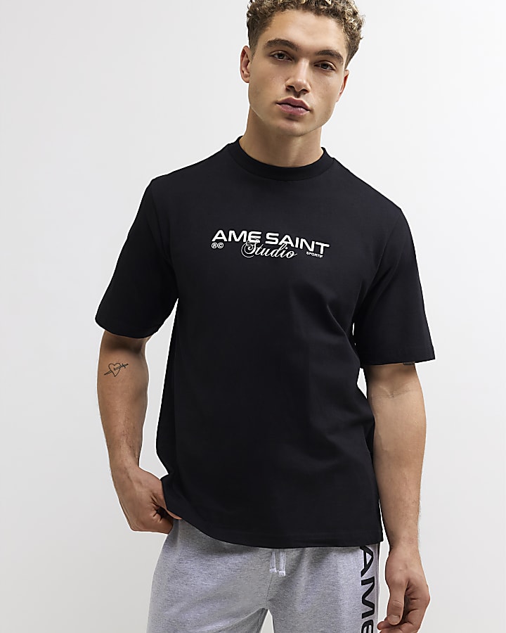 Grey Regular Fit Ame Saint Loungewear Set