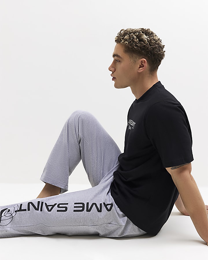 Grey Regular Fit Ame Saint Loungewear Set