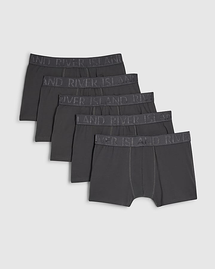 Grey Satin Pack Of 5 Trunks