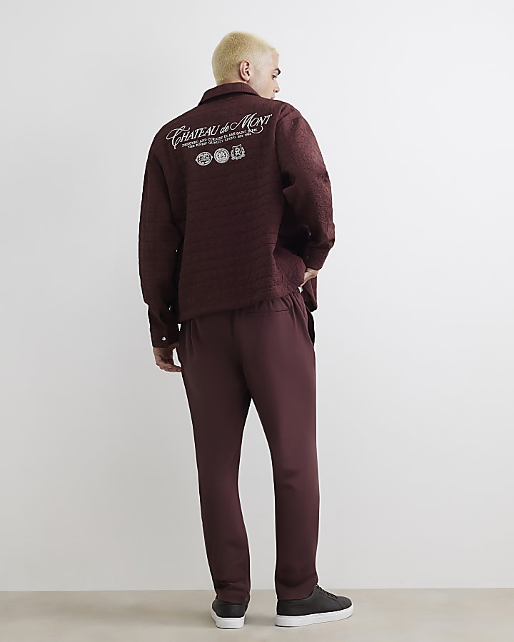 Burgundy Slim Fit Joggers