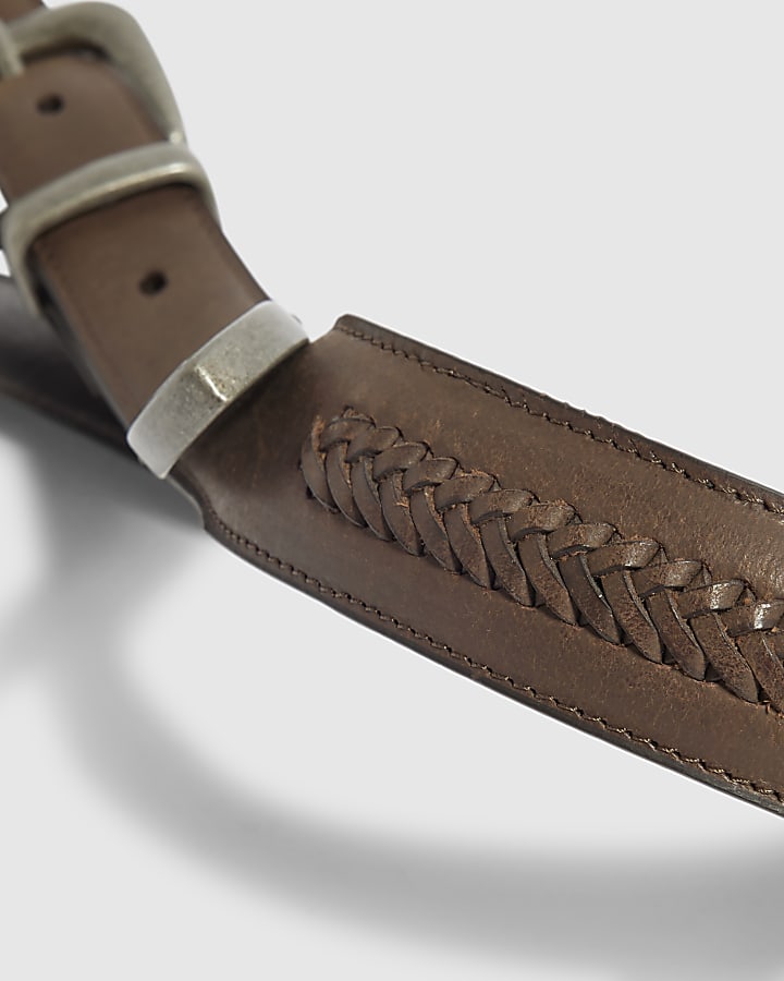 Brown Western Real Suede Belt