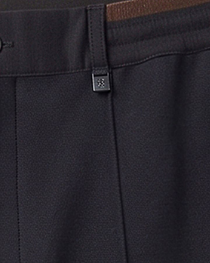 Black Slim Fit Pintuck Pique Joggers