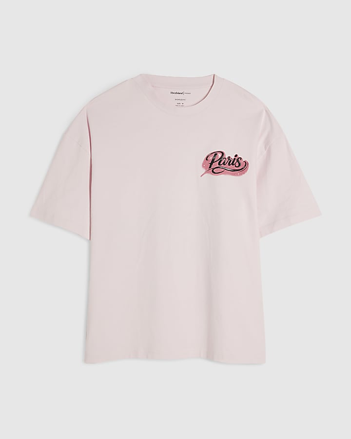 Pink Cotton Paris Scene T-Shirt