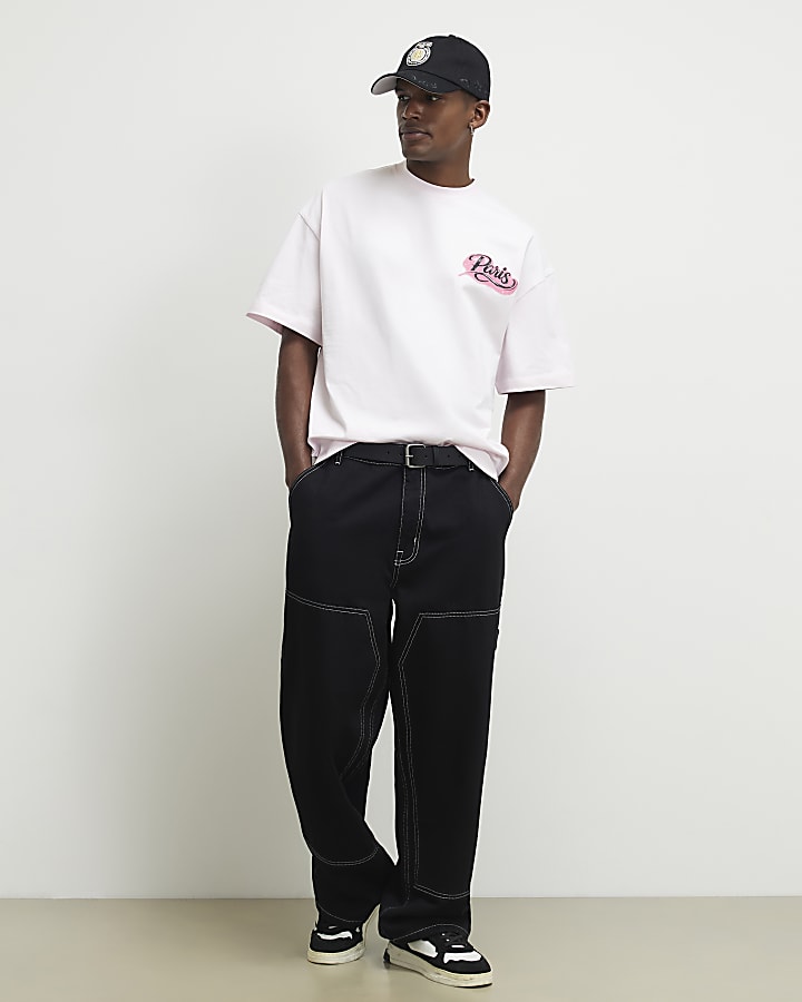 Pink Cotton Paris Scene T-Shirt
