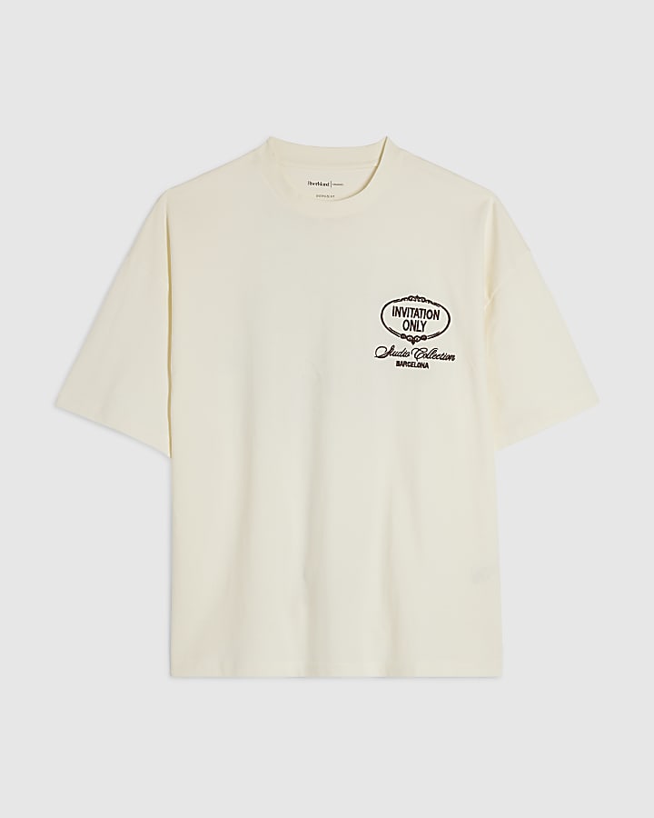 White Cotton Floral Vase T-Shirt