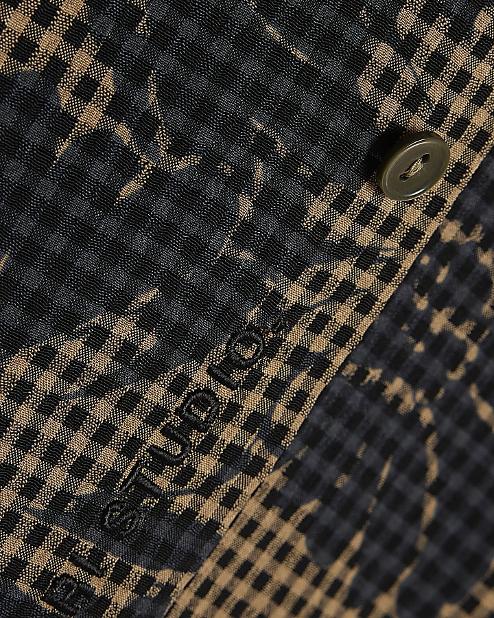 Brown RI Studio Floral Check Shirt