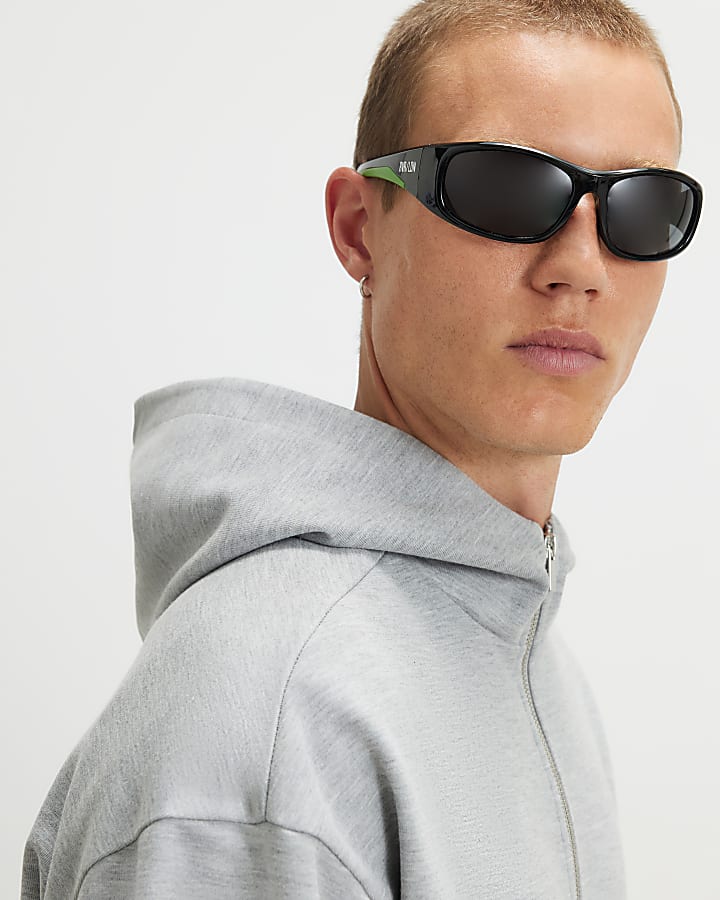 Grey Premium Oversized Fit Zipped Hoodie