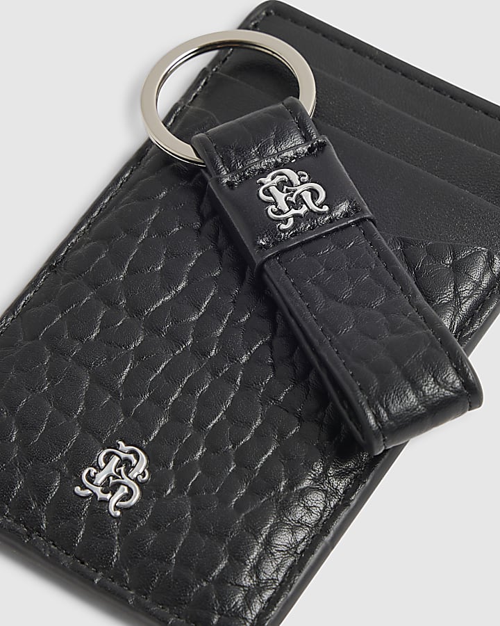 Black Faux Leather Cardholder Gift Set