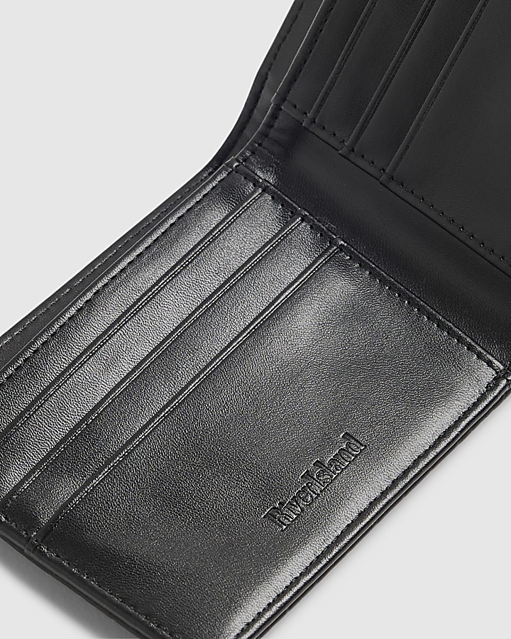 Black Oversized Faux Leather Wallet