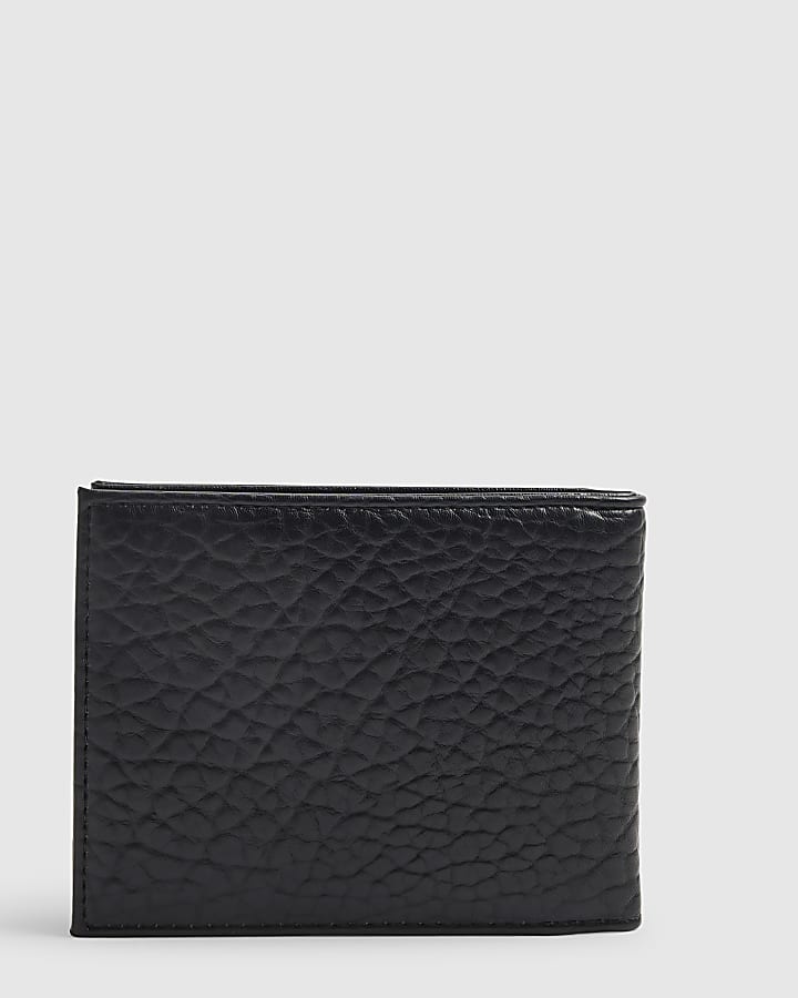 Black Oversized Faux Leather Wallet