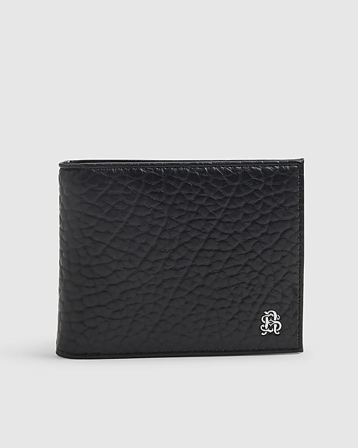 Black Oversized Faux Leather Wallet