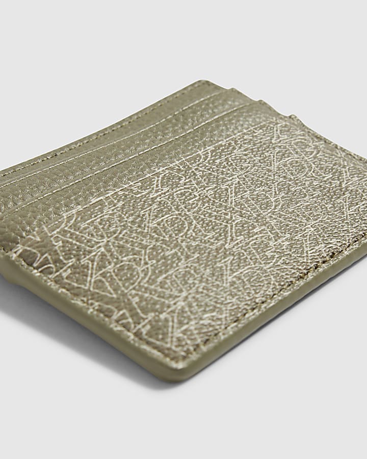 Green Monogram Card Holder