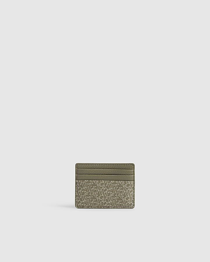 Green Monogram Card Holder