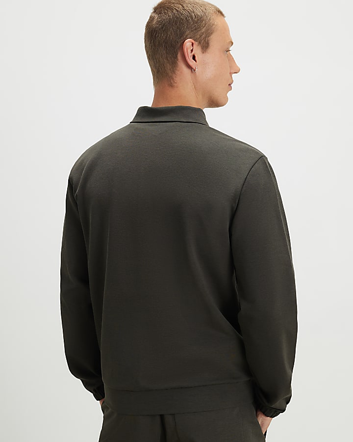 Green Slim Fit Long Sleeve Shacket