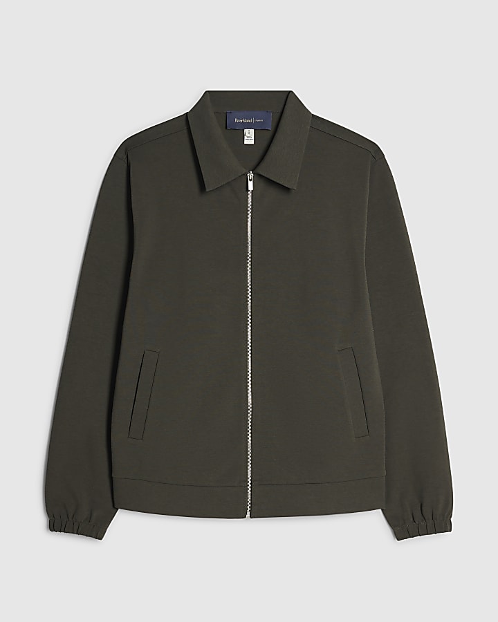 Green Slim Fit Long Sleeve Shacket