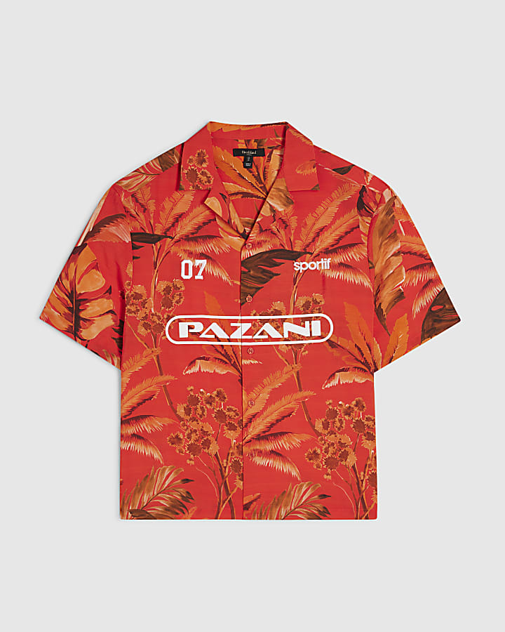 Red Hawaiian Football Shirt