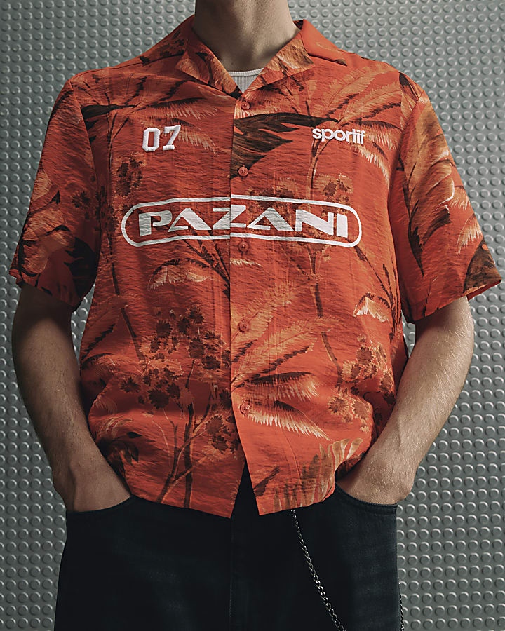 Red Hawaiian Football Shirt