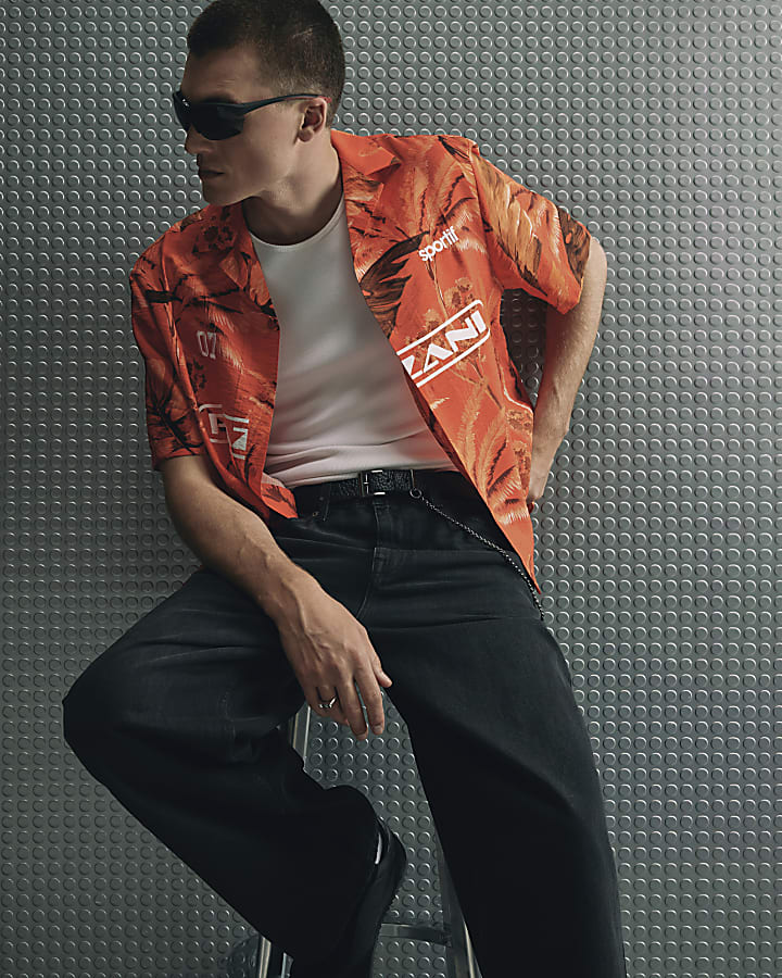Red Hawaiian Football Shirt