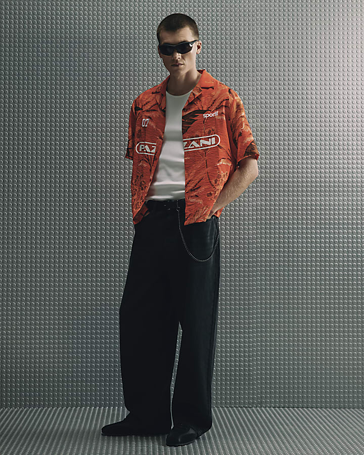 Red Hawaiian Football Shirt